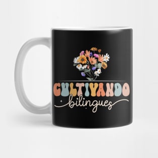 Cultivando Bilingues Best Spanish Teacher Dual Language Crew Mug